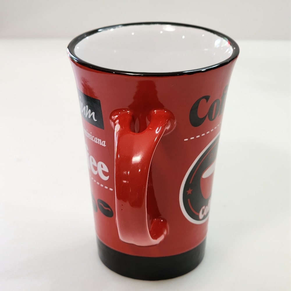 Red And White Ceramic‎ Cappuccino Cup Tea Coffee Mug 10 oz - Picture 11 of 15